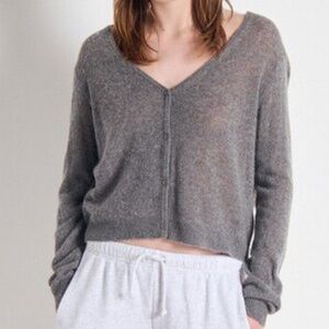 Cardigan Dumy ~ Dark Gray Melange